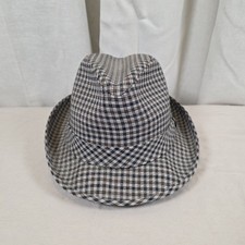 Vintage Stetson Fedora Hat Size 7 Plaid Check Pattern Trilby Classic Men  s Retro