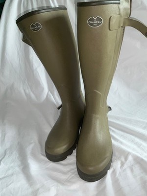 Le Chameau Chasseur boots mens leather lined size 9.5 to 10  US 43 UK NEW