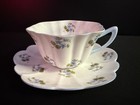 Vintage Shelley Fine Bone China Cup & Saucer- Dainty Shape, Blue Floral, England — photo 9