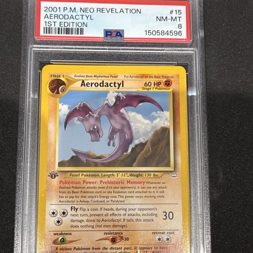 Aerodactyl (1st Edition) graded PSA 8 for sale on eBay