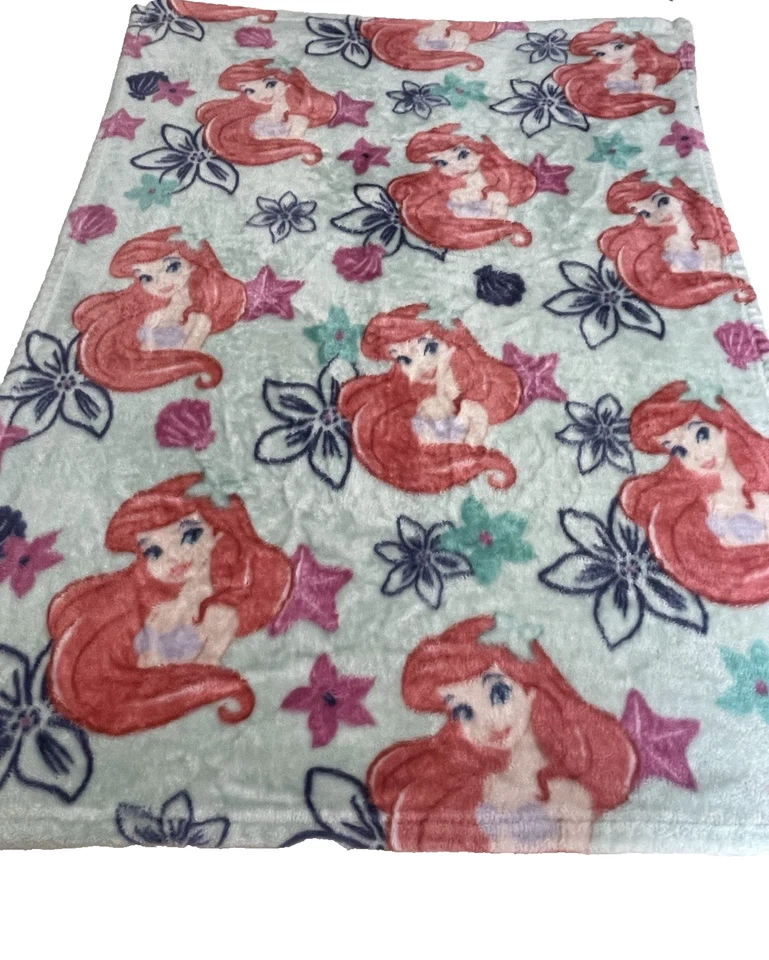 Disney Bebé Sirenita Ariel Manta Aqua Peluche Seguridad Lovey 28x38 Foto 2 de 4