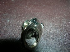 Silver Tone Metal Police Cuffs tie tac lapel Pin UNUSUAL  Handcuffs