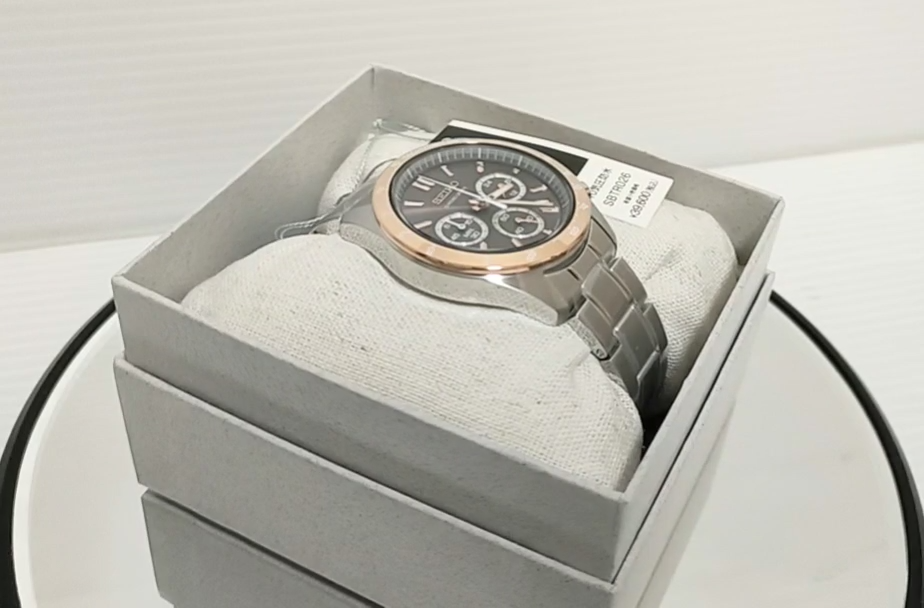 SEIKO SELECTION SBTR026 Watch Men's Chronograph Pink Gold