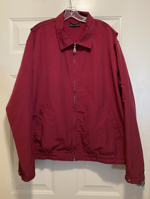 Antigua Golf Jacket Sz XL Men Chest 55  L 28 Water & Wind Resistant    Red