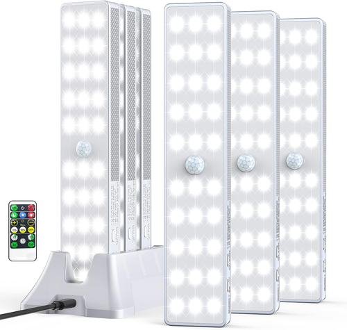 LED Closet Light with Charging Station, 6 Pcs Dimmer Rechargeable Motion Sensor - 第 7/12 張圖片