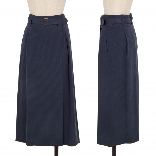 PeRMANeNTe（ISSEY MIYAKE） 巻きスカート 2 ISSEY MIYAKE PERMANENTE Stripe Wrap Skirt Size M(K-121281