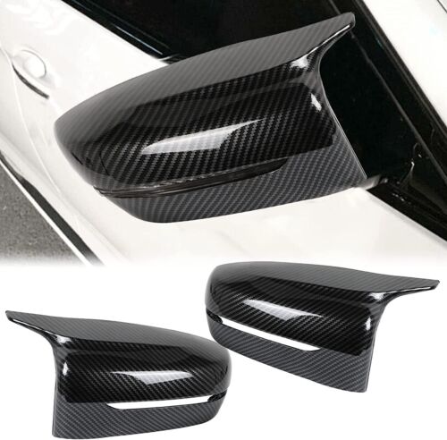 CARBON FIBER FOR 17-22 BMW G30 G20 G11 G12 M STYLE Clip-ON SIDE MIRROR COVER CAP - Picture 1 of 10