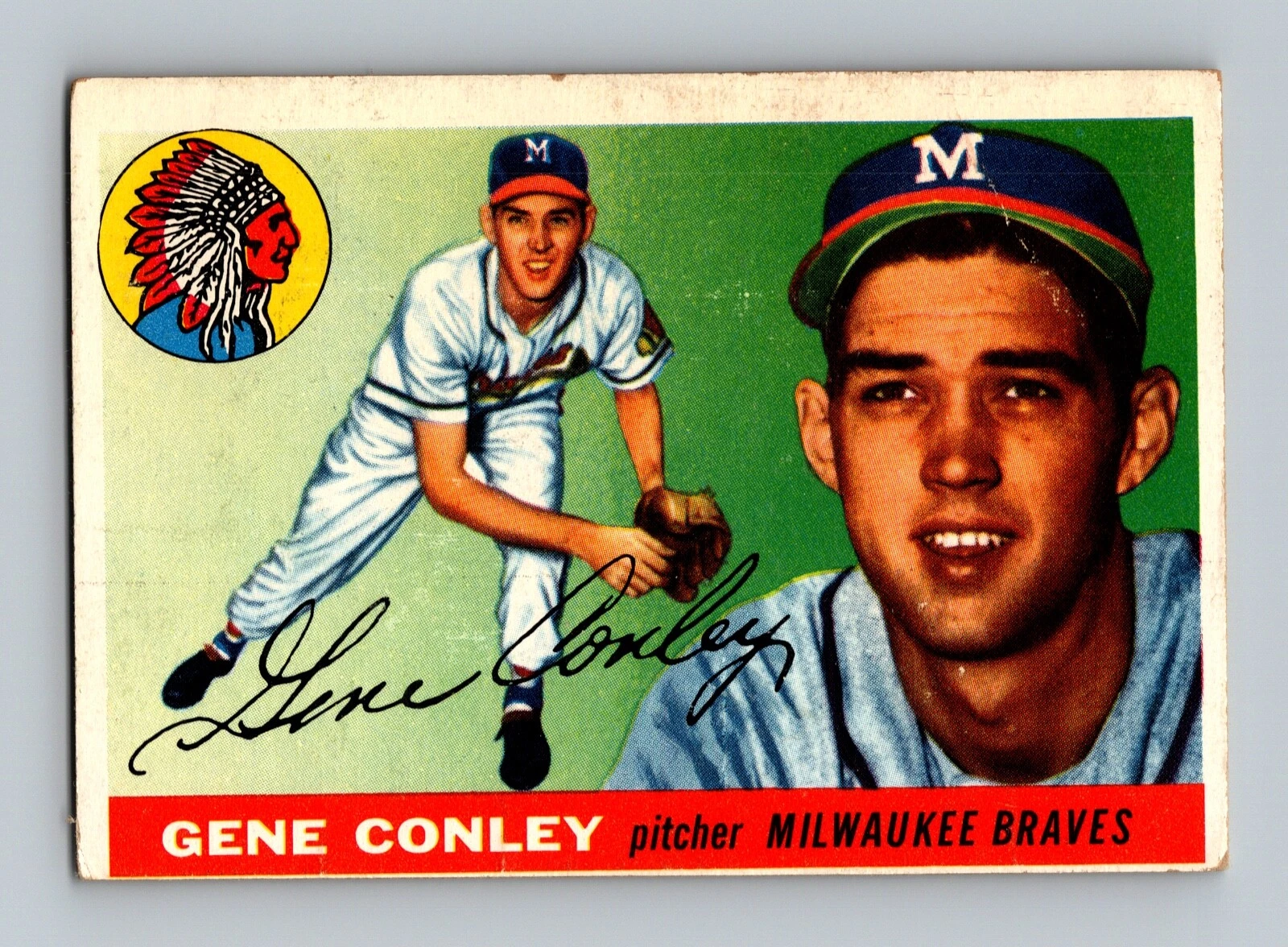 1955 Topps #81 Gene Conley GD-VG (wrinkle) Vintage Baseball Card (A1)