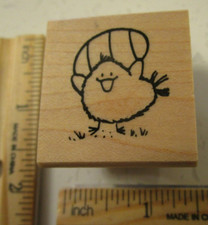 LITTLE CHICK HOLDING AN EGG MW RUBBER STAMP-GREAT IMPRESSIONS