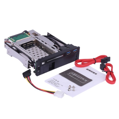 Dual Bay 2.5" 3.5" Hard Drive HDD Trayless Internal Rack Q8J2 - Picture 5 of 10