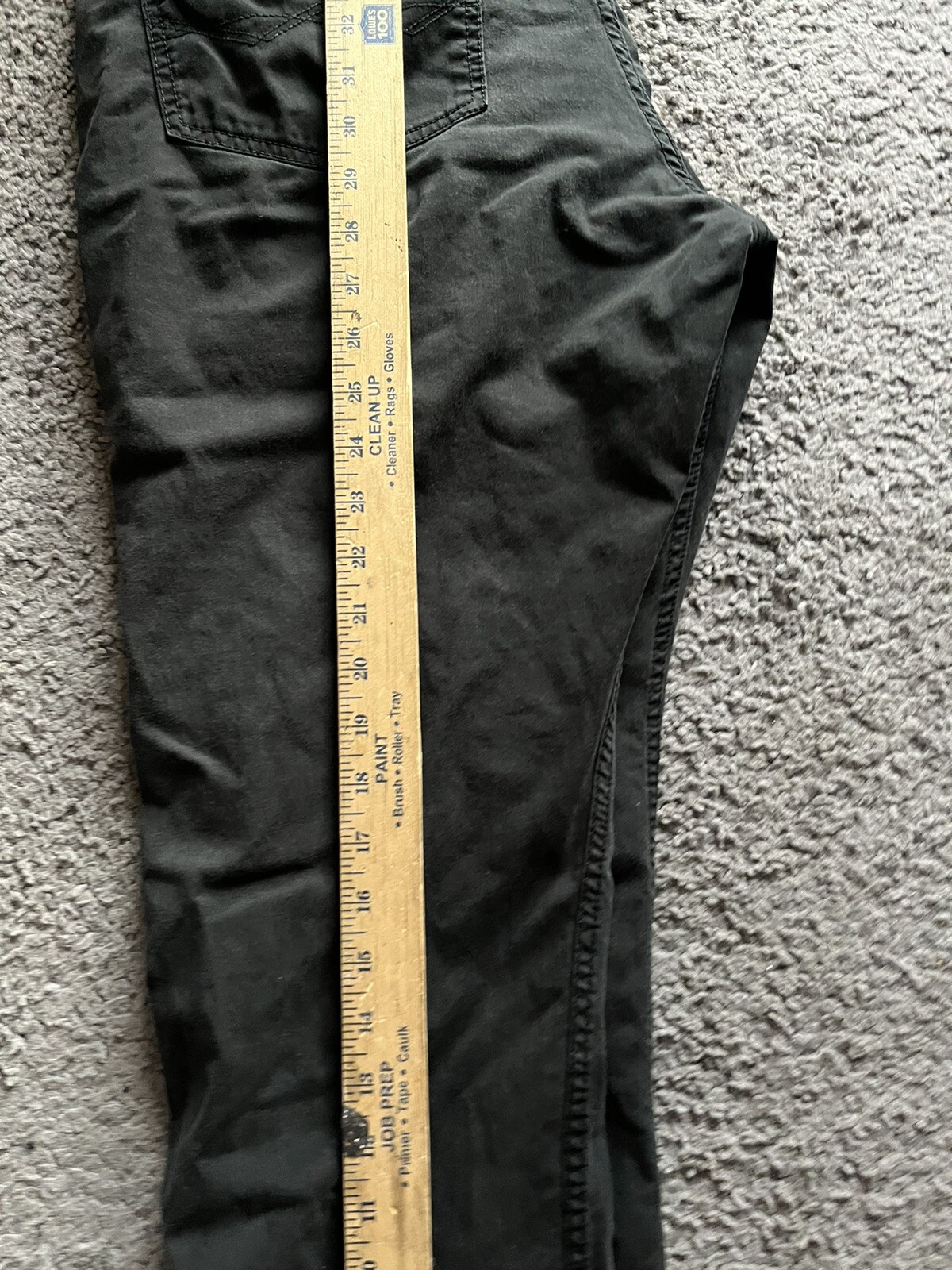 Wrangler Straight Fit 4-Way Flex Black  5-Pocket Twill Jeans 36x29