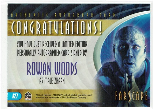 Farscape Season Four 4 Auto Autograph Card A27 Rowan Woods as Male Zhaan - Picture 2 of 2