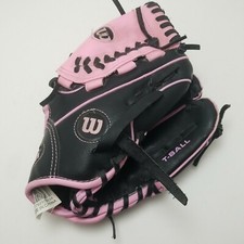 Wilson A200 Youth T-Ball Mitt GLOVE 10" Pink/Black Right Hand Thrower