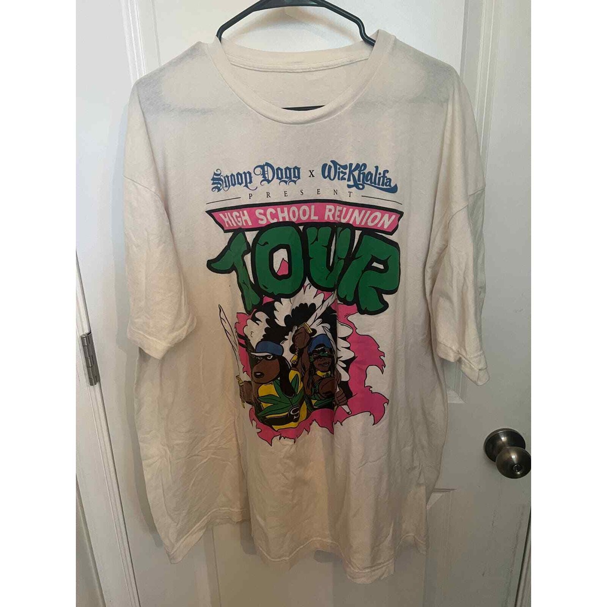 Snoop Dogg Wiz Khalifa High School Reunion TMNT Tour Shirt XXL