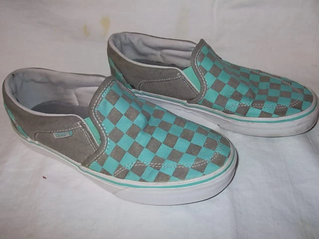 Vans teal and gray sale