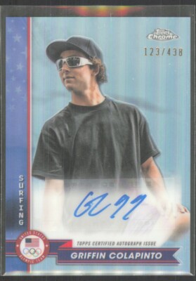 2024 Topps Chrome Olympic Variation Refractor Auto Griffin Colapinto /438 #AU-GC
