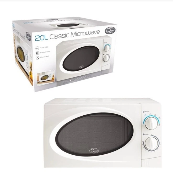 Quest Classic Dial Microwave Cook Reheat and Defrost 20 Litre, 700W White
Opens in a new window or t