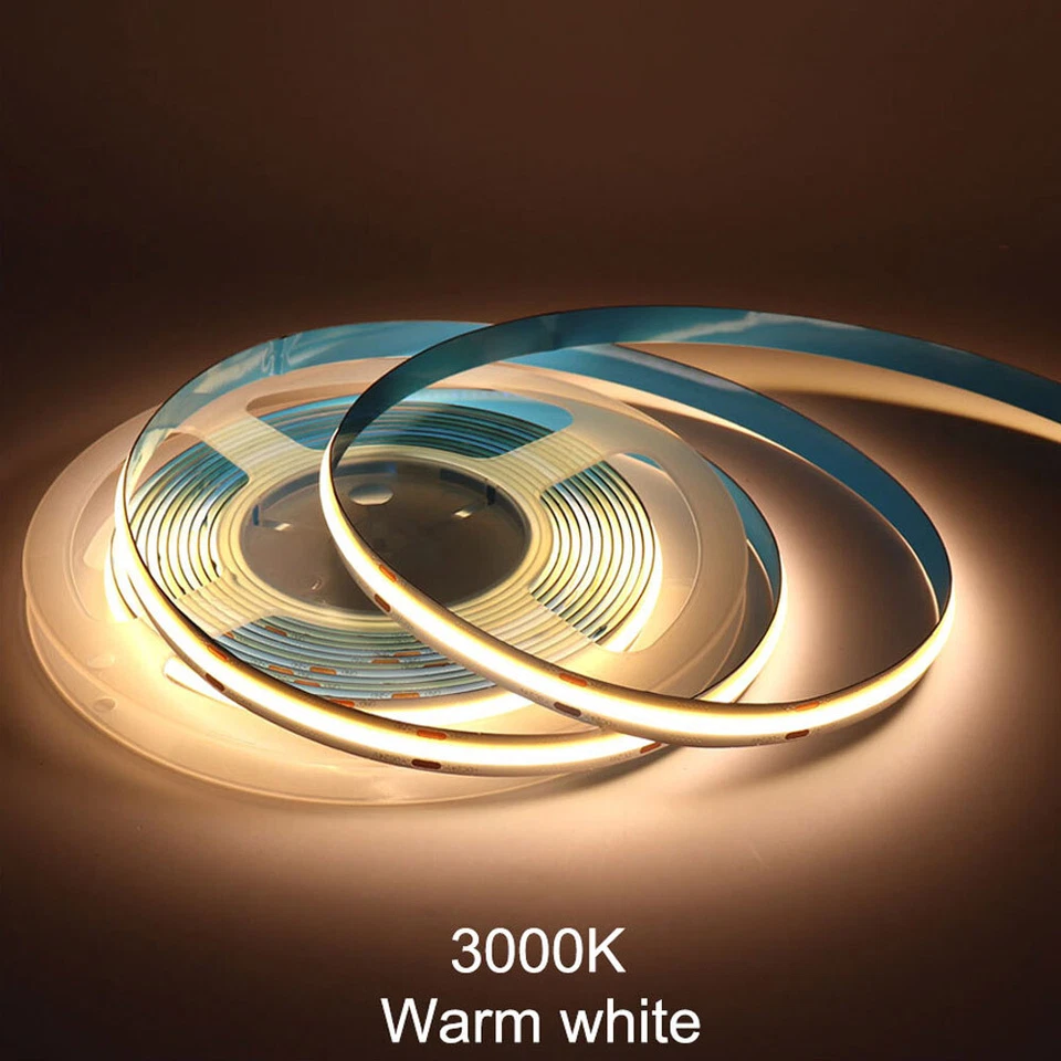 12V 24V COB Led Strip Flexible Tape Lights RF Remote Dimmable EU US Plug 1m~10m - image 4 of 4