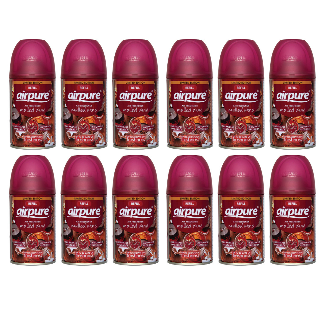 Airpure Mulled Wine Spray Refill Fits Most Air Fresheners 250ml - Pack Of 6 - Image 5