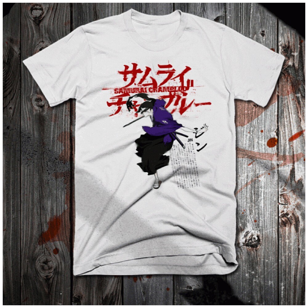Samurai t-shirt anime Ronin bushido warrior Japanese Oni kanji