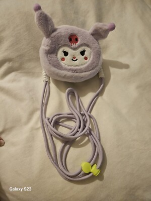 Sanrio Kuromi Handyhalter mit Geldbörse und verstellbarem langem Riemen super süß...