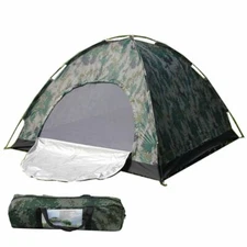 Portable Outdoor Camping 2 Person Waterproof Hiking Folding Dome Tent Camouflage