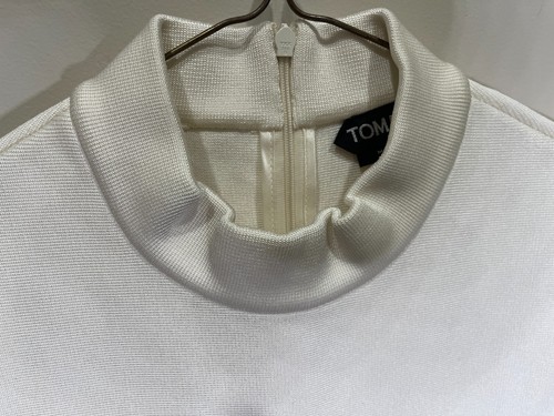 Tom ford SHORT TULIP SKIRT DRESS WITH MOCK NECK OFF White - XS - Retail $3290 - Picture 4 of 7