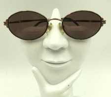 Vintage Luxottica LU2201 Tortoise Gold Oval Sunglasses Italy FRAMES ONLY