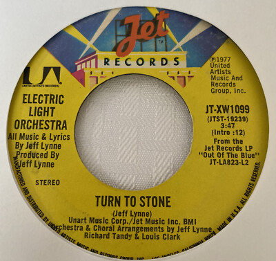 ELO 45 Turn to Stone / Mister Kingdom JET rock 1977 EX