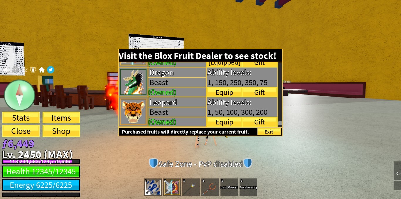 BLOX FRUIT ACCOUNT MAX LEVEL 2050V4 UNVERIFIED! ALOT OF GOOD PERM