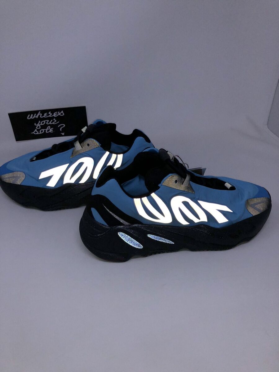 Adidas Yeezy 700 MNVN Boost Bright Cyan Blue size 6.5 New DS reflective  GZ3079