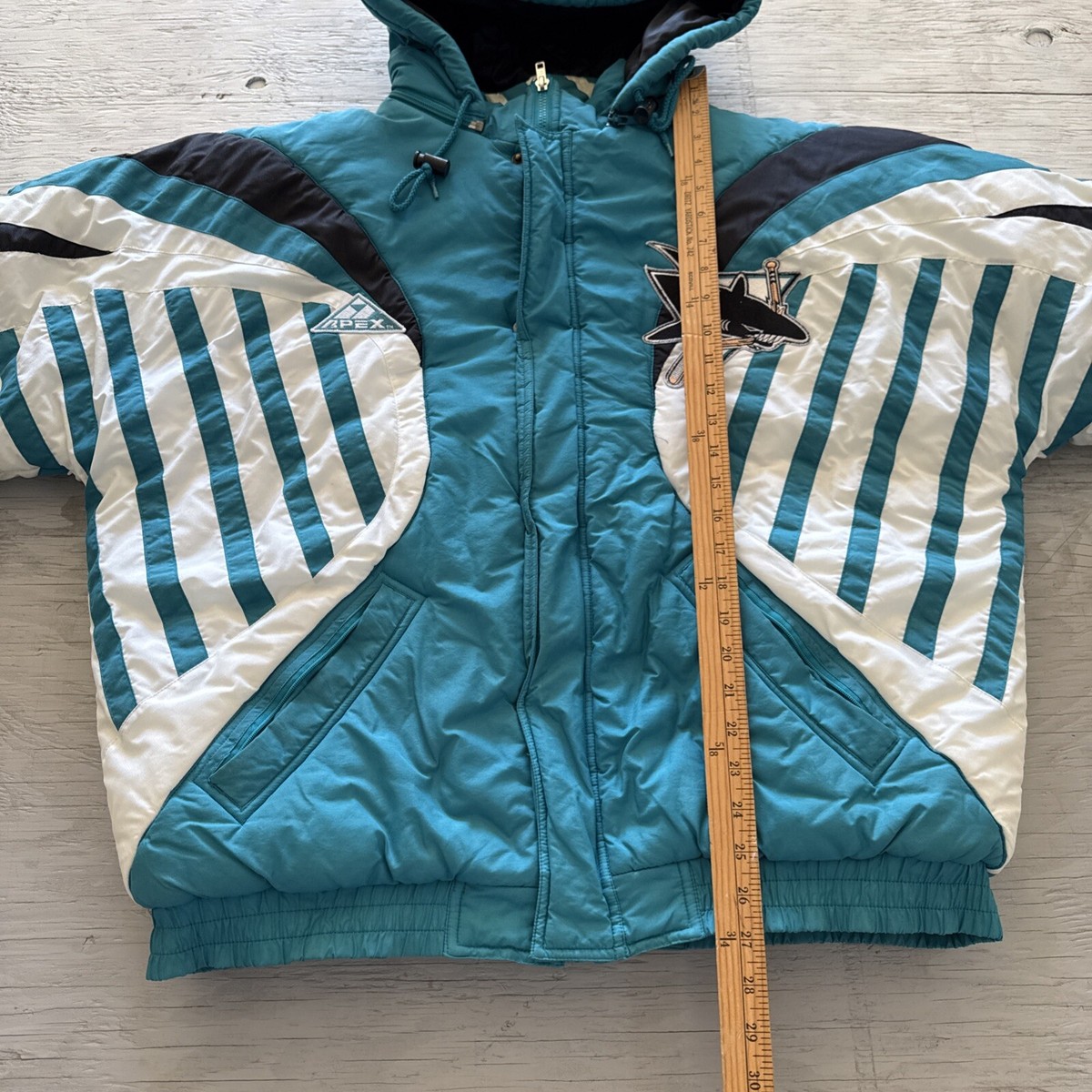 Rare Vintage NHL Apex One San Jose Sharks Full Zip Hooded Rare Vintage NHL Apex One San Jose Sharks Full Zip Hooded