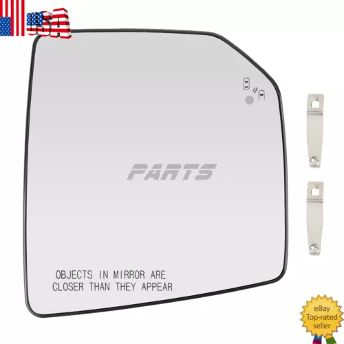 Side Mirror Glass for 2015-2020 Ford F150 with Blind Spot Heated Passenger Side