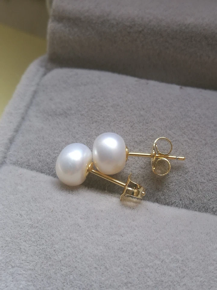 Venta al por mayor Pendientes AAA Akoya 14-15 mm perlas blancas 14k promoción por tiempo limitado Foto 2 de 3