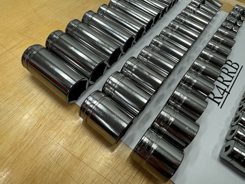 Snap-on Tools USA NEW 78pc 1/4" AND 3/8" Drive SAE Chrome Master Socket ...