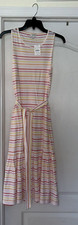 J. Crew Summer Dress Stripe color waist tie ruffle S Retail $69.5 NWT