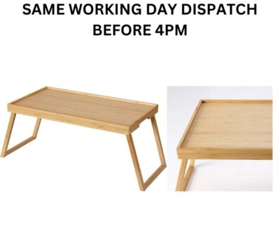 Ikea Resgods Breakfast Coffee Laptop Bed Tray Bamboo Handy Shelf Foldable Legs - Image 1 of 4
