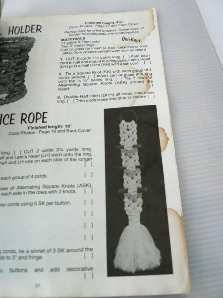 VINTAGE KNOTTING/MACRAME AND TRANSFER PATTERNS FOR LOOP EMBROIDERY - Image 4 of 4