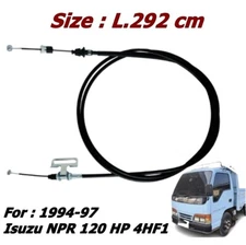 292 cm.Accelerator Throttle Cable Black For 1994-1997 Isuzu NPR 120 HP 4HF1 (8-9