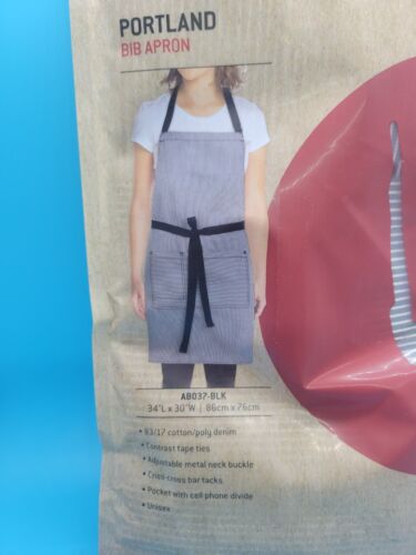 New Chef Works Urban Collection Unisex Portland Bib Apron - Picture 2 of 5