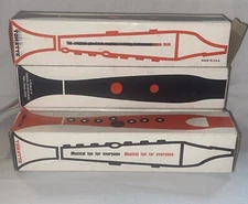 4 Tonette Recorder USA Gibson In Original Vintage Box With Instructions