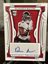 2022 National Treasures Autograph Auto #129 DeAngelo Malone 29/99 Rookie Falcons