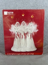 J.C PENNY COLOR CHANGING ACRYLIC ANGELS With Fiber Optic Wings