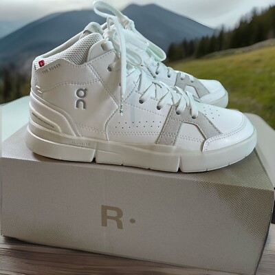 NEW $169 On Women's Roger Clubhouse Mid Shoes white/sand sz 7 RARE !