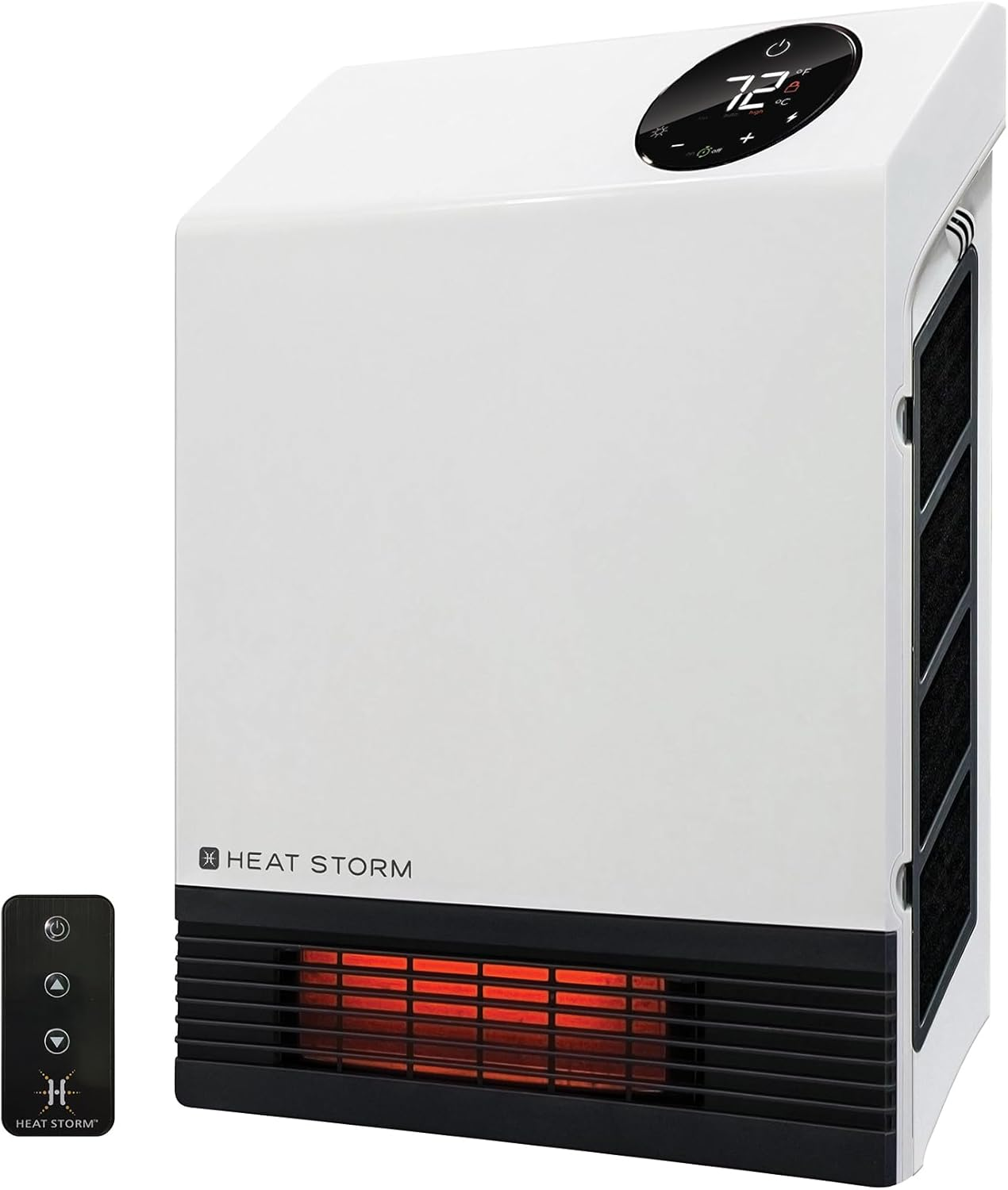 Deluxe Space 1000 Watt Infrared Wall Mount Electric Heater, White