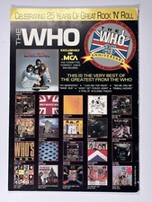 The Who Programme Original Pete Townshend Tommy Rock Opera US Performances 1989