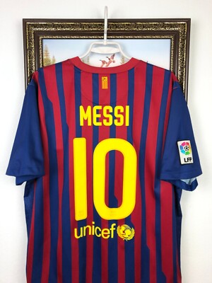 Barcelona Home football shirt 2011 Soccer #10 Messi Nike Jersey