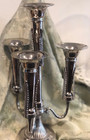 Antique Candelabra 5 Candlestick Holders Silverplate 16.75" Tall