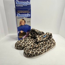 Snuggie Slippers Blue Brand New In Box Women s size 8-9 leopard print