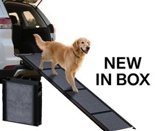 Dog Ramp for Car Folding Pet Steps Stairs LARGE Wide/Stable 250lbs w/No-Slip Rug